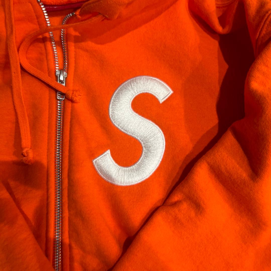トップス Supreme S Logo Zip Up \"Bright Orange\"