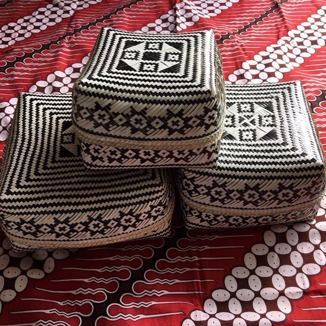 Fromバリ　手編みバスケット3点セット