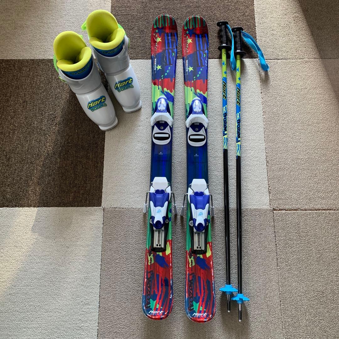 子ども用スキーセット　板96cm ストック90cm スキー靴19-20cm