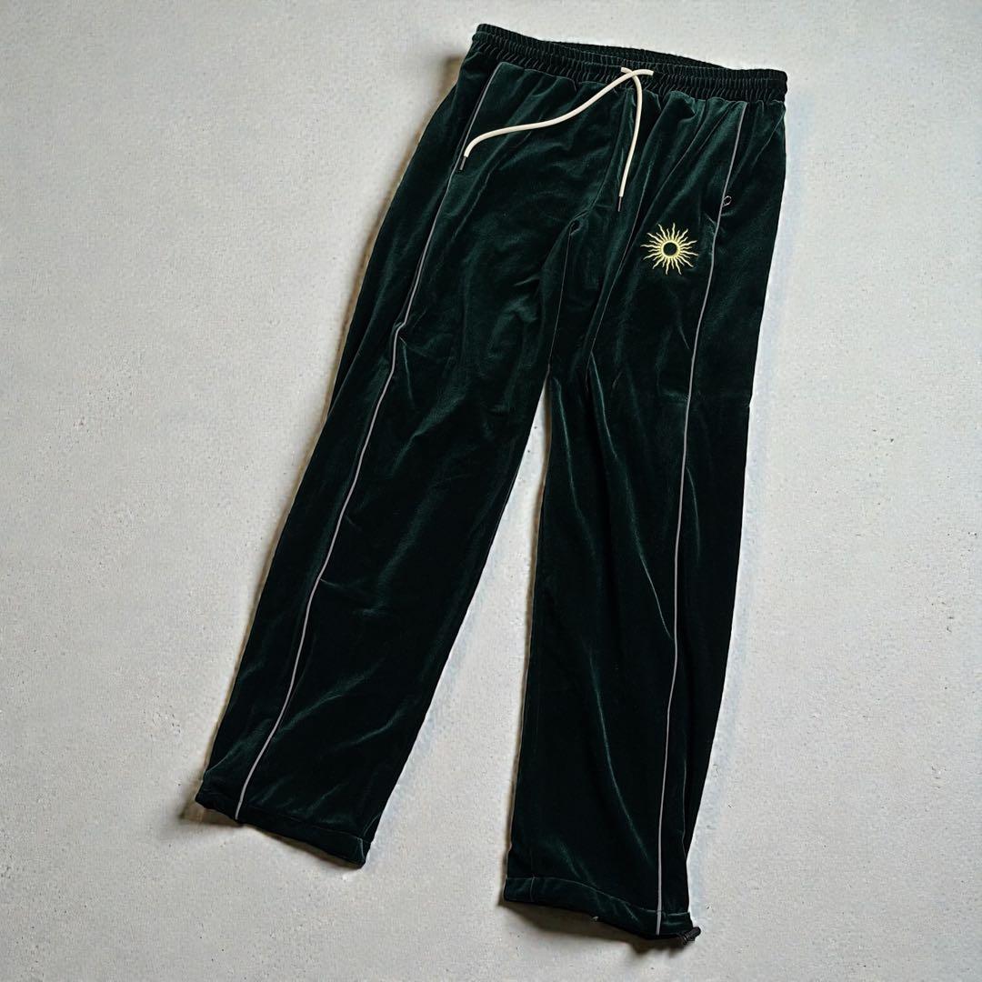 極美品 JTPT 伊藤裕樹 ベロア セットアップ RIZIN L 緑 太陽刺繍