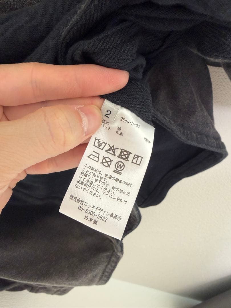 トップス khoki 26SS Faded Memory Shirt BLACK 2