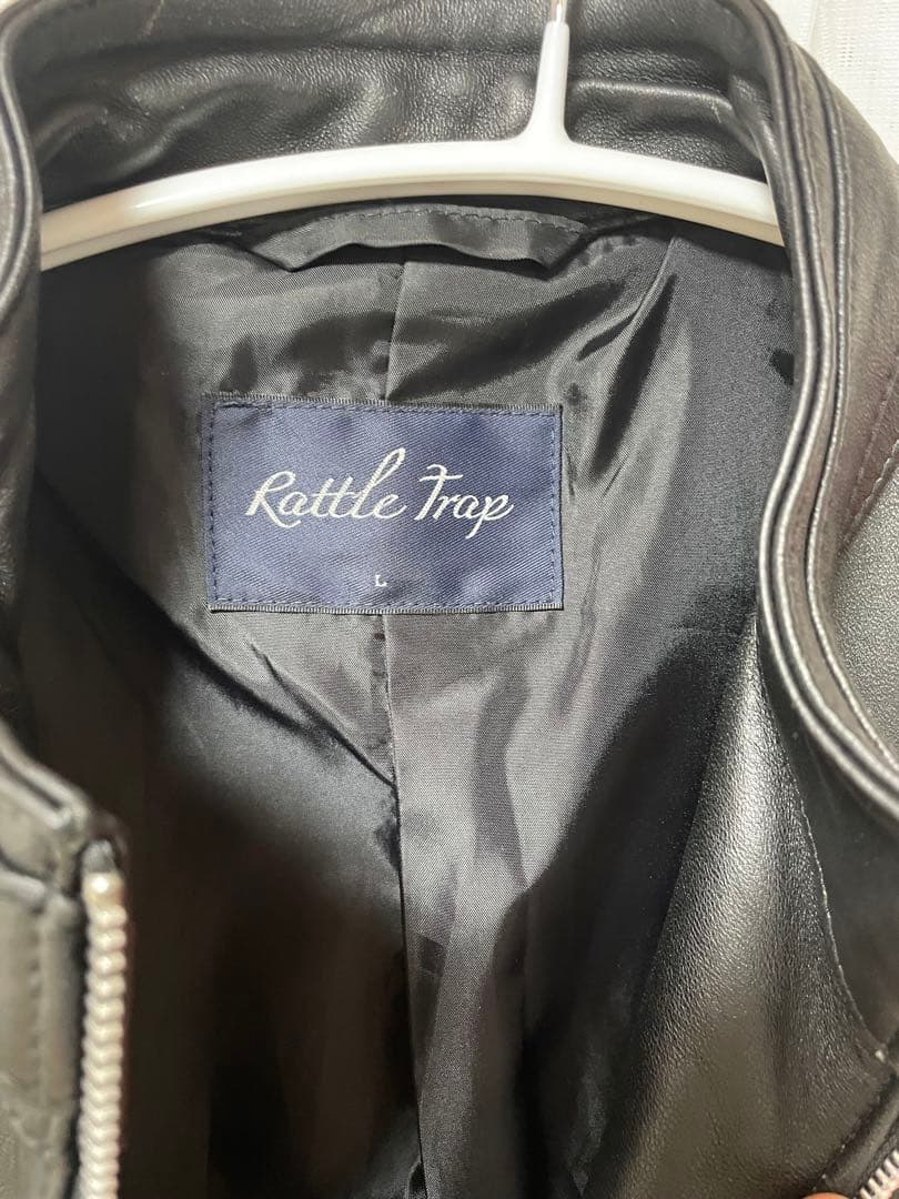 定価4万⭐︎RattleTrap 本革 シングル ライダースL ラムレザー