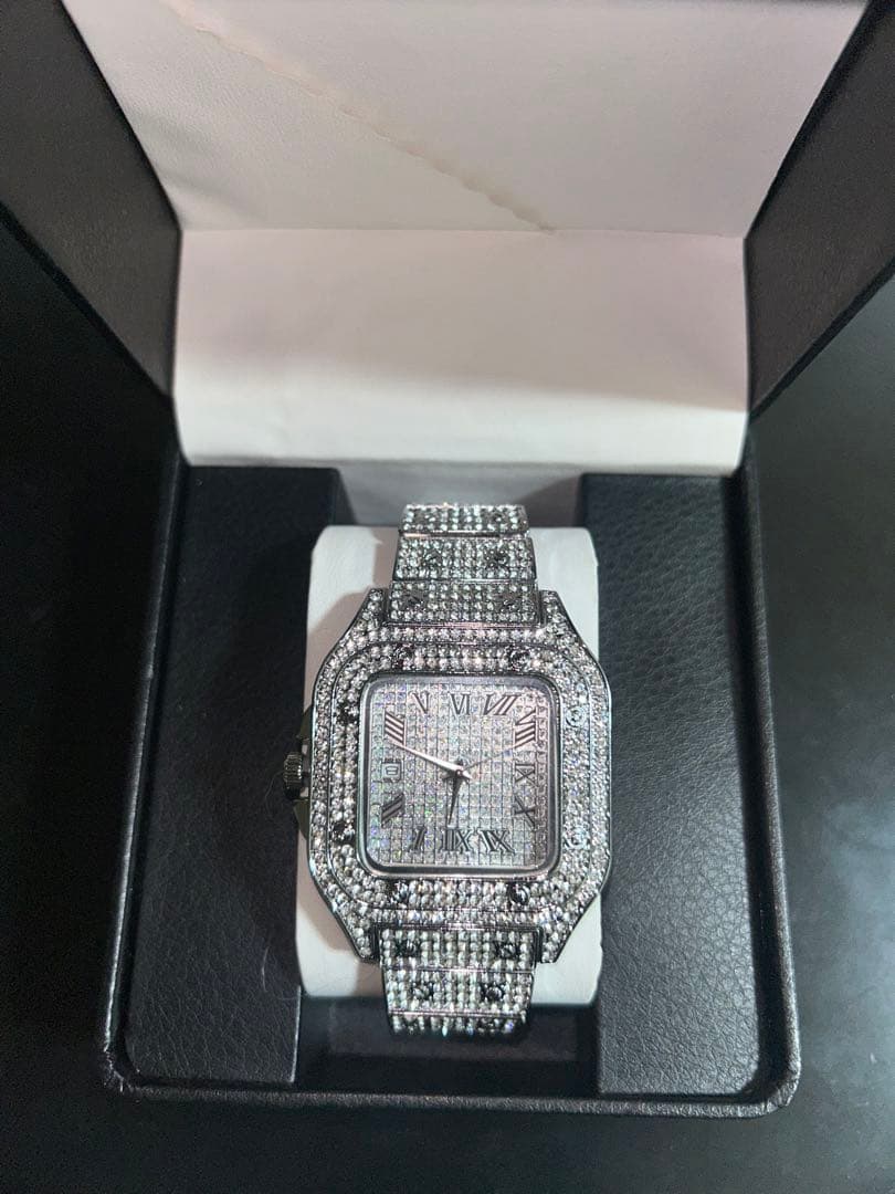 【証明書　ボックス付き】ラグジュアリーメンズ腕時計クォーツアトランタモアサナイト