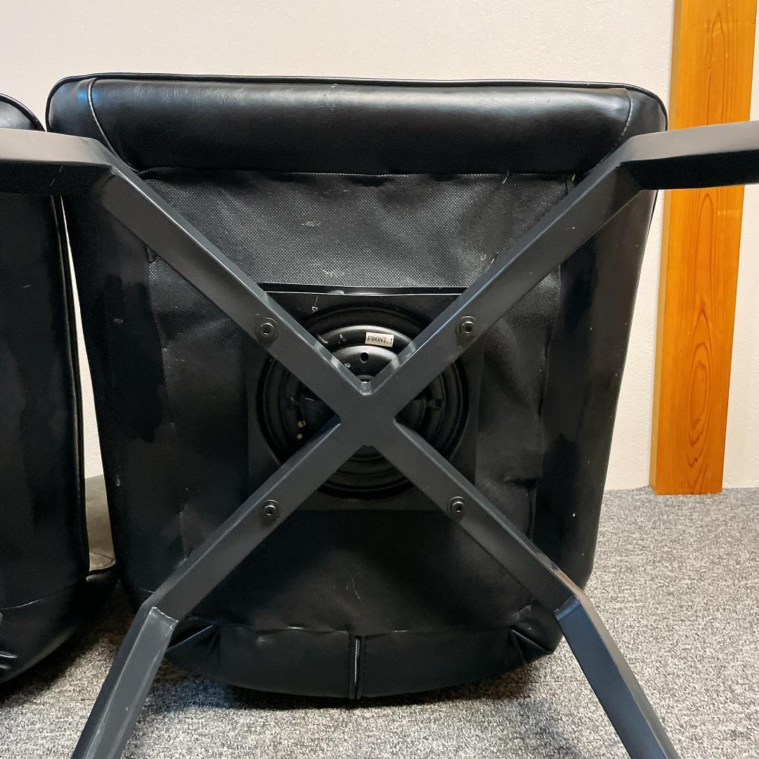 ２脚　セラミクス GY ラウンドチェア　オートリターン式　回転　ダイニングチェア