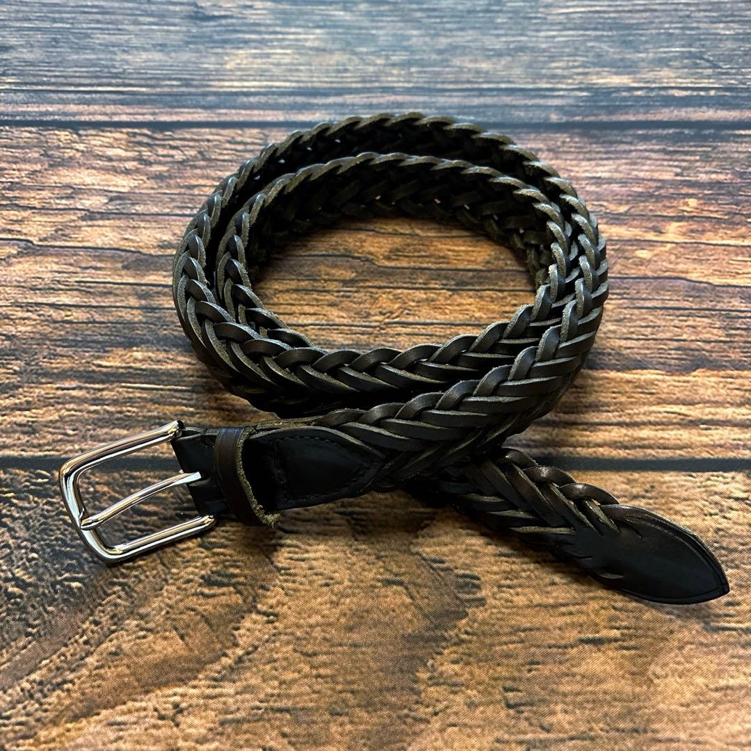 小物 WHITEHOUSECOX / leather mesh belt