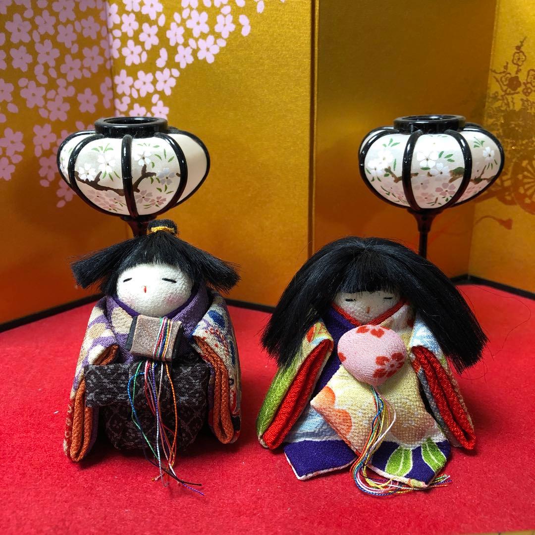 お雛様　古布 江戸ちりめん　ひな祭り　手作り　立ち雛　③