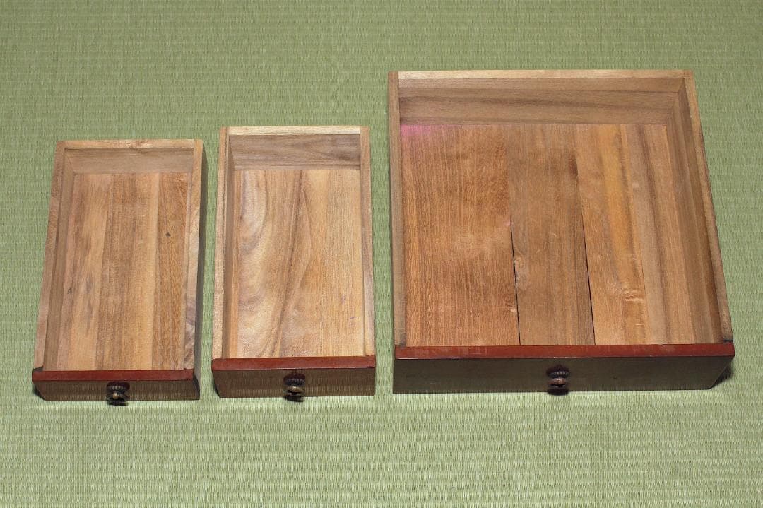 明治-大正時代 朱塗 化粧箱