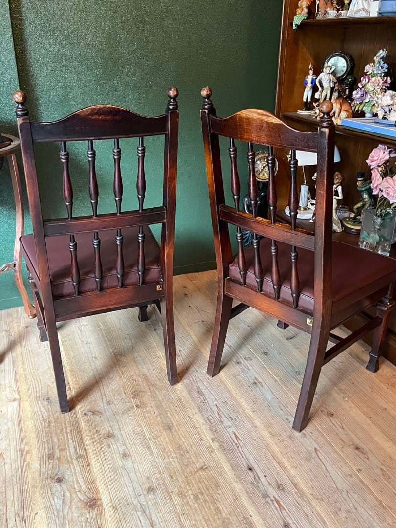 飛騨 キツツキ 椅子セット アンティーク インテリア 当時物 昭和レトロ 喫茶店