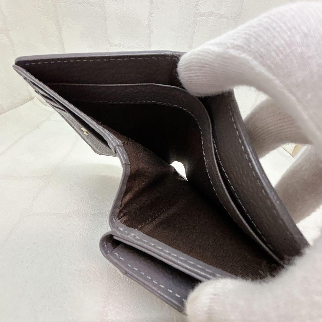 美品✨ラシット 折財布 モノグラムハーフウォレット グレー ラウンドジップ