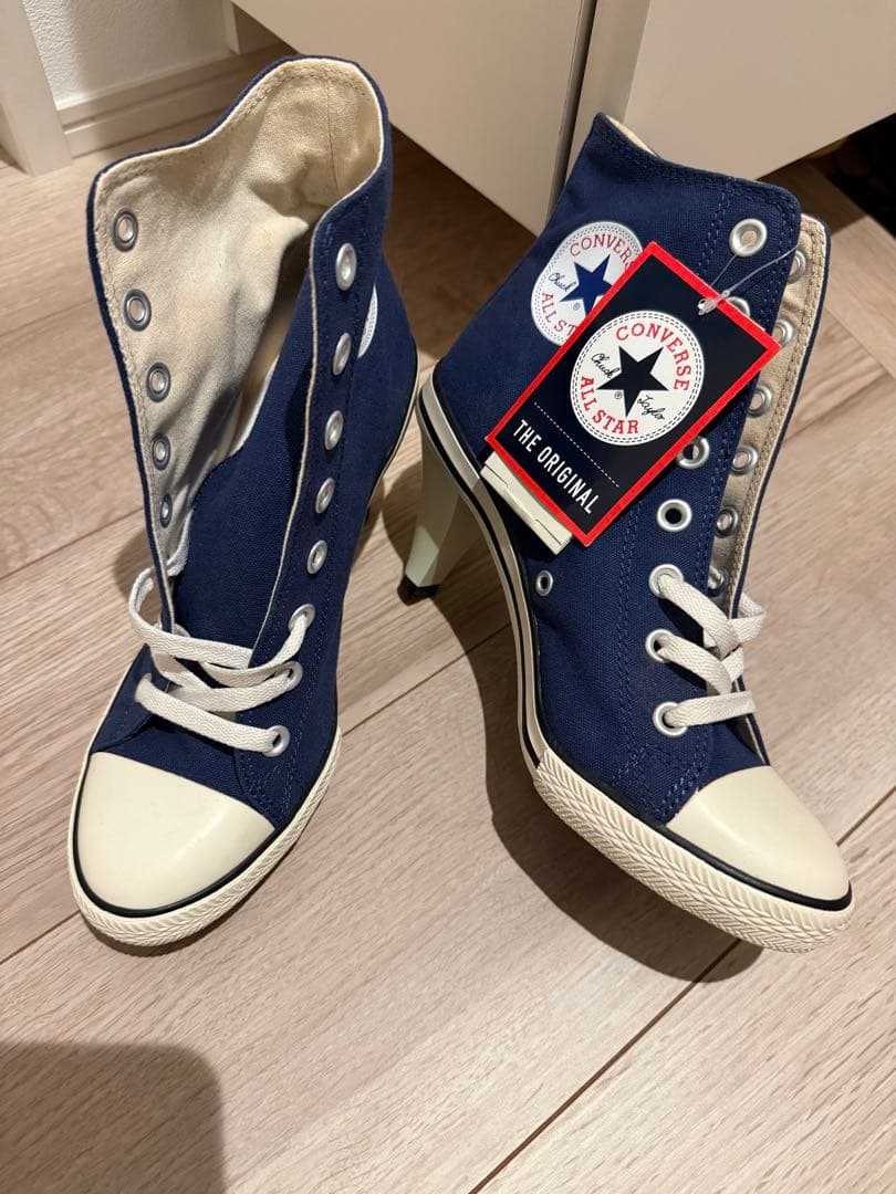CONVERSE ネイビー ハイヒールスニーカー(新品未使用)レア