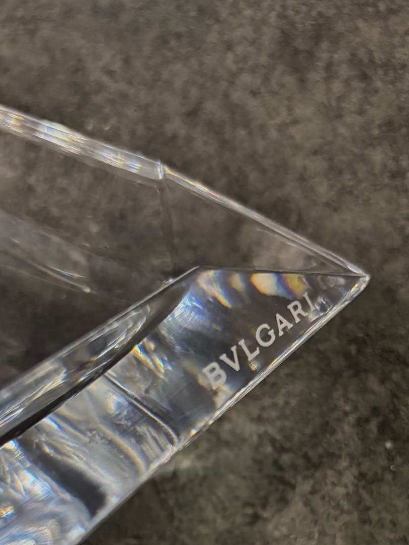 BVLGARI（ブルガリ）灰皿 角型 エキセントリカ 14cm　※未使用・美品