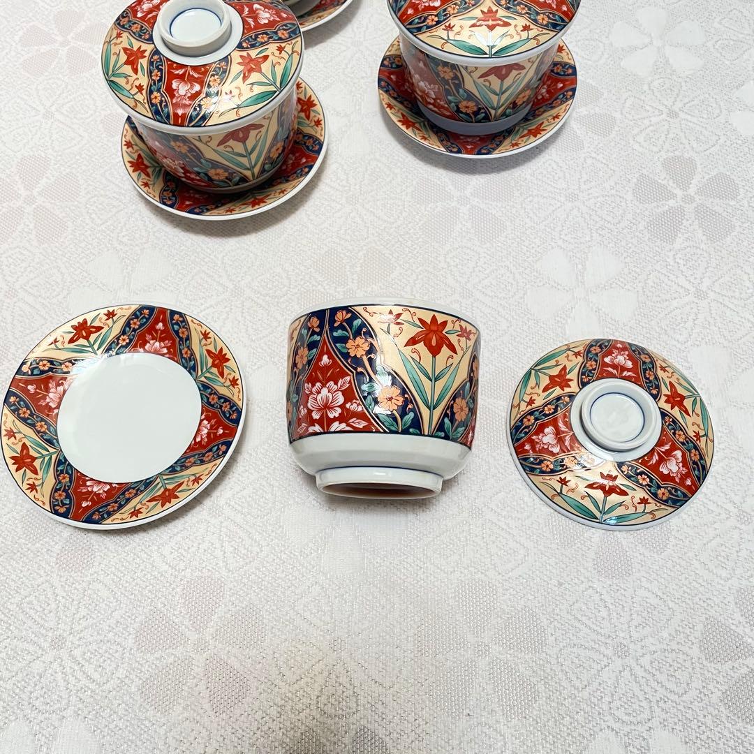 未使用 美濃焼 食器 花柄 蓋つき煮物椀 豪華 茶碗蒸し 蓋 茶碗