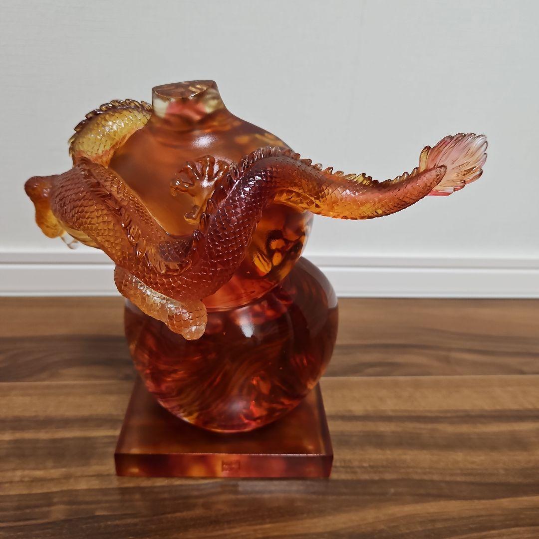 瑠璃工房 龍 辰 瓢箪 波 置物 オブジェ 大きめ 石