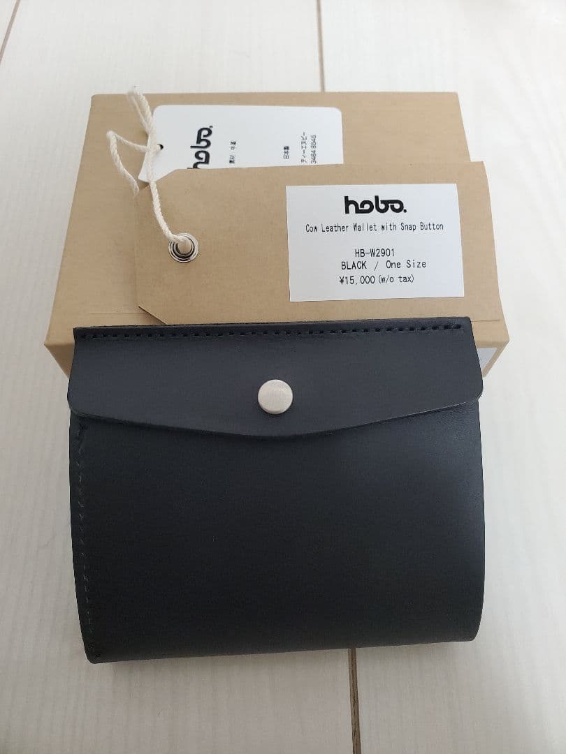 hobo 財布　レザー　ブラック