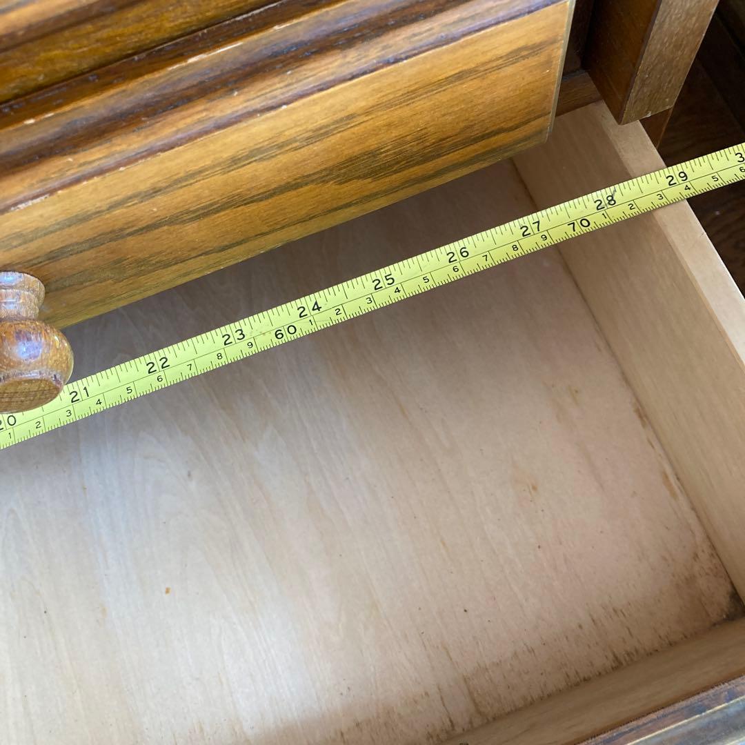 越後民芸　ライティングビューロー木製座卓 引き出し付き