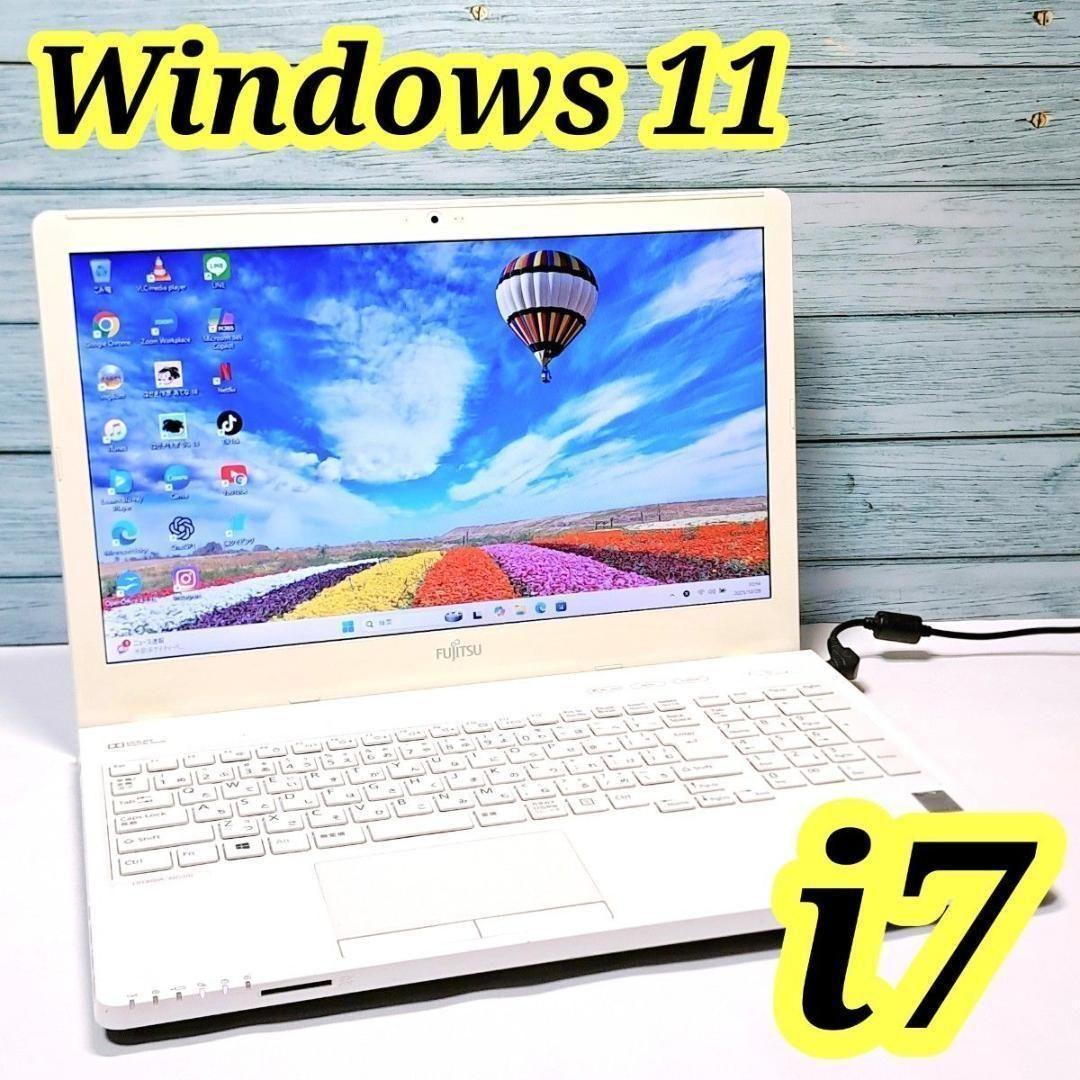 G77 設定済 富士通ノートパソコン i7/8GB Windows11