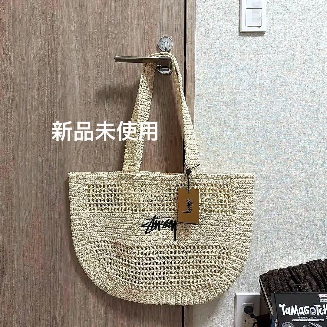 STUSSY WOVEN TOTE BAG ホワイト