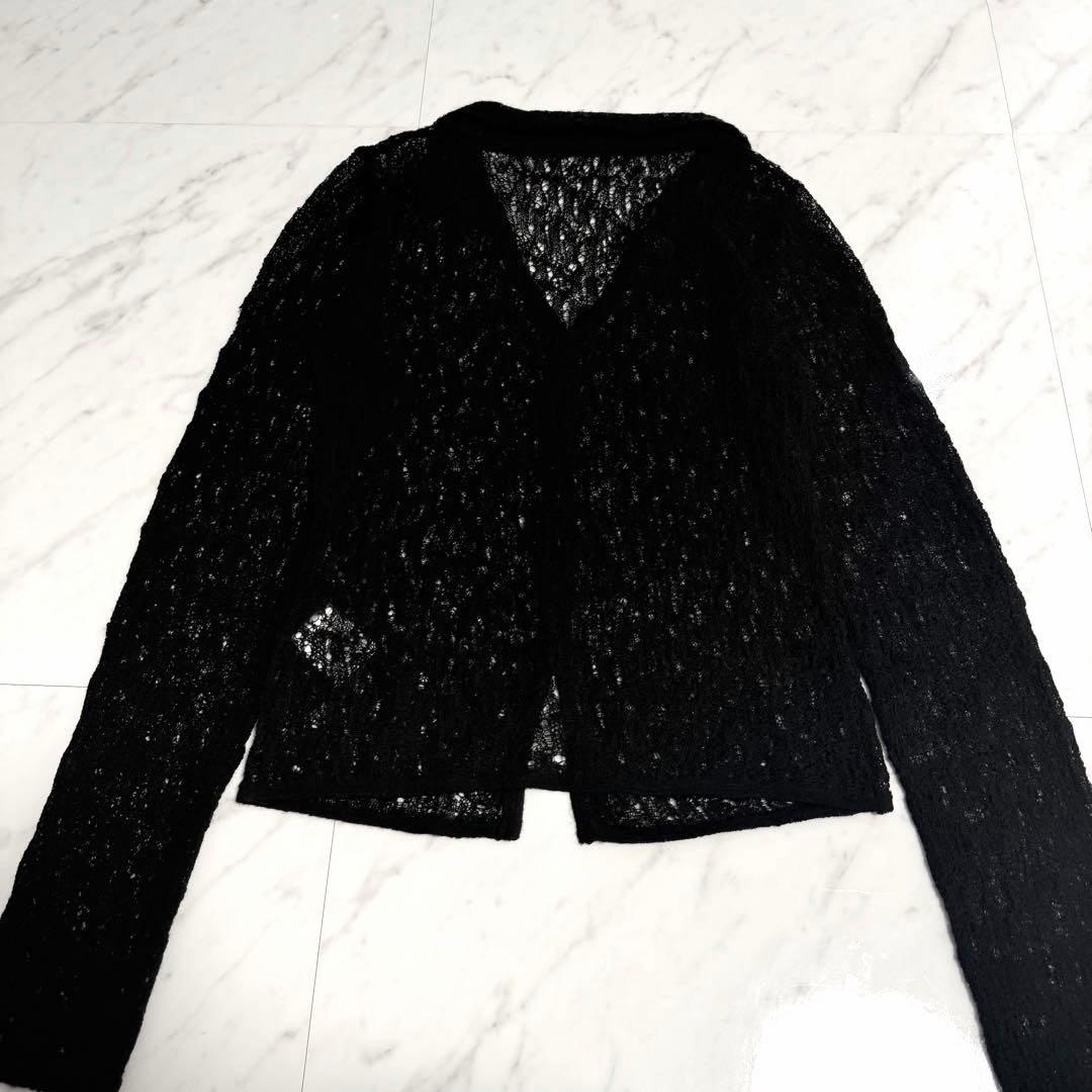 【しゅわしゅわ】2025✨️ニュアンス ウール レースポロニット トップス