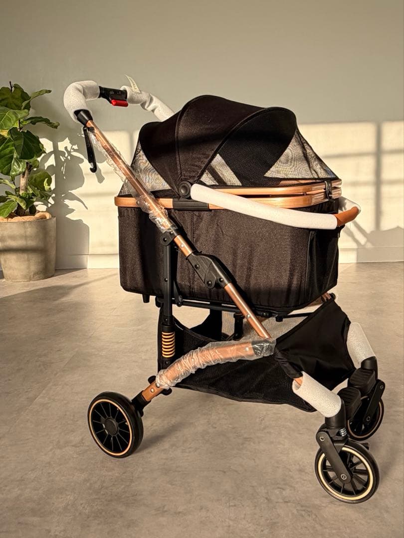 新品　折りたたみ式ペットカート 黒　分離式