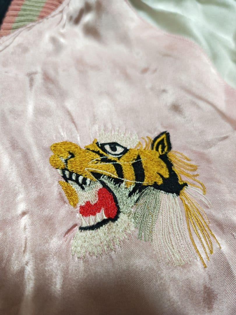 馬師努 90s 日本限定虎 スカジャン unisex サテン vinntage