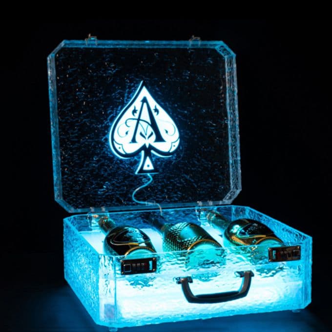 ボトルケース　LED　アタッシュケース ディスプレイ シャンパン　サプライズ