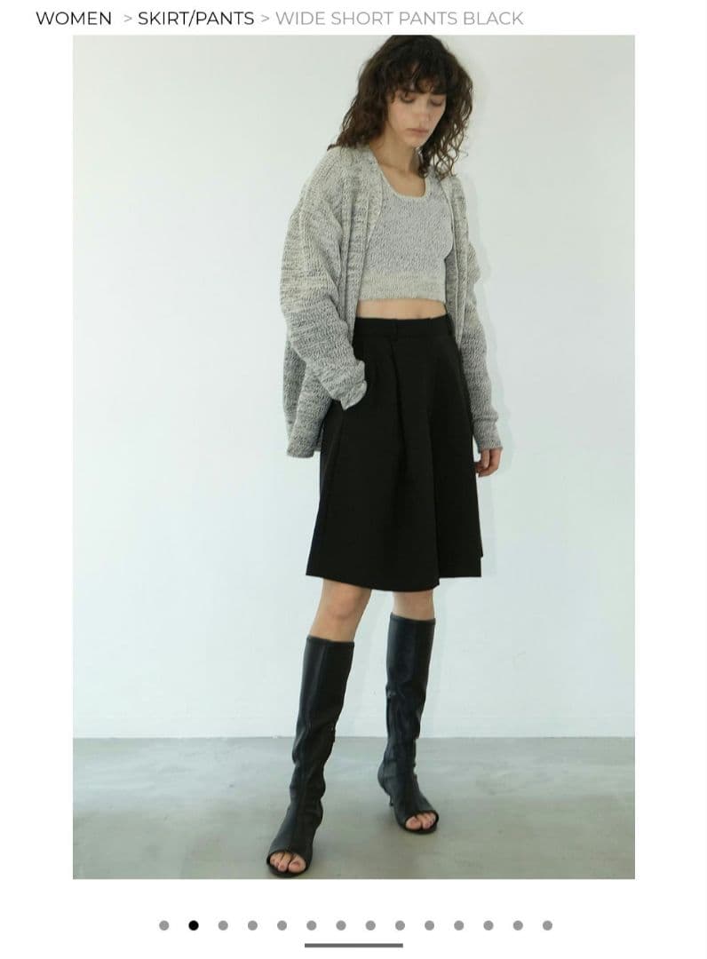 スカート CLANE WIDE SHORT PANTS