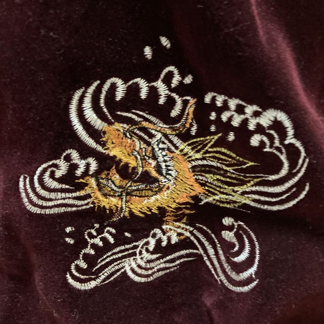 CPS 別珍 スカジャン 龍　日本地図　刺繍 1990's Mサイズ　ビンテージ