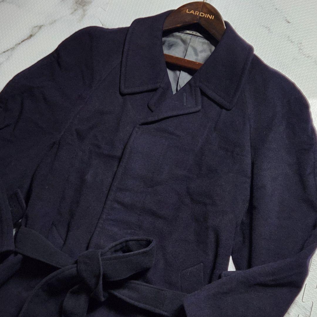 XXL相当 dunhill ステンカラーコート 総カシミヤ 2way ベルト