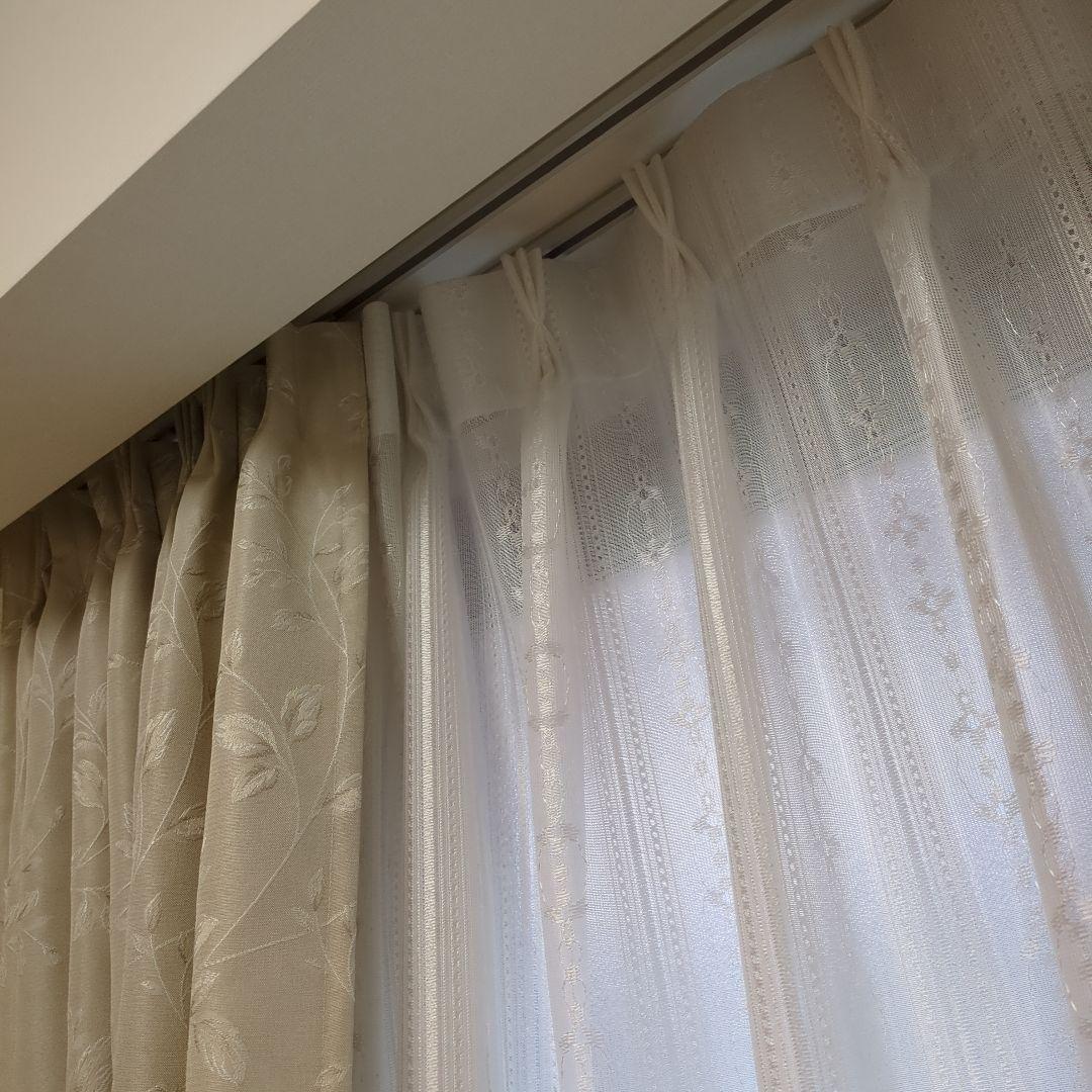 ①【新品】川島織物セルコンドレープカーテン、レースカーテン セット