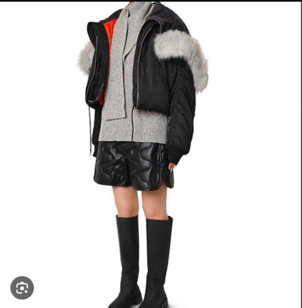 ルシェルブルー　ダウン　ロングコート　モッズコート Ｎ－２コンバーチブル　ファー