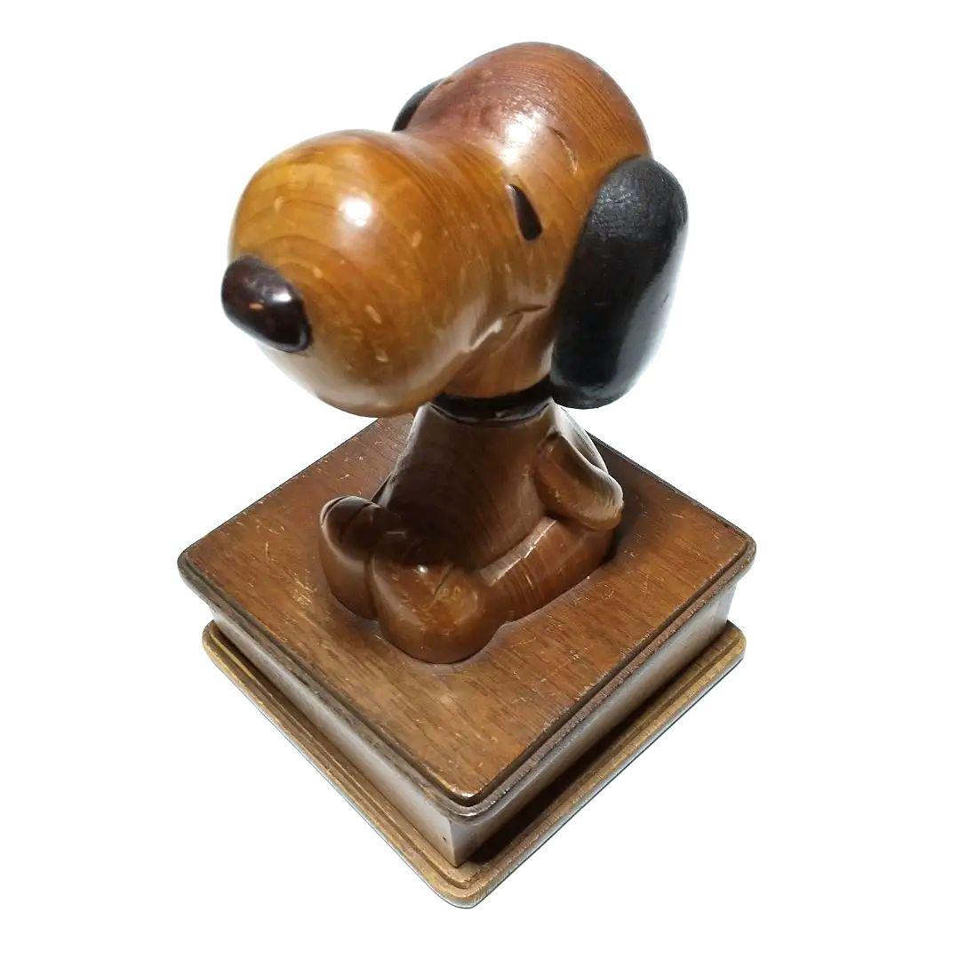 スヌーピー　ビンテージ　木製フィギュア　1980年代