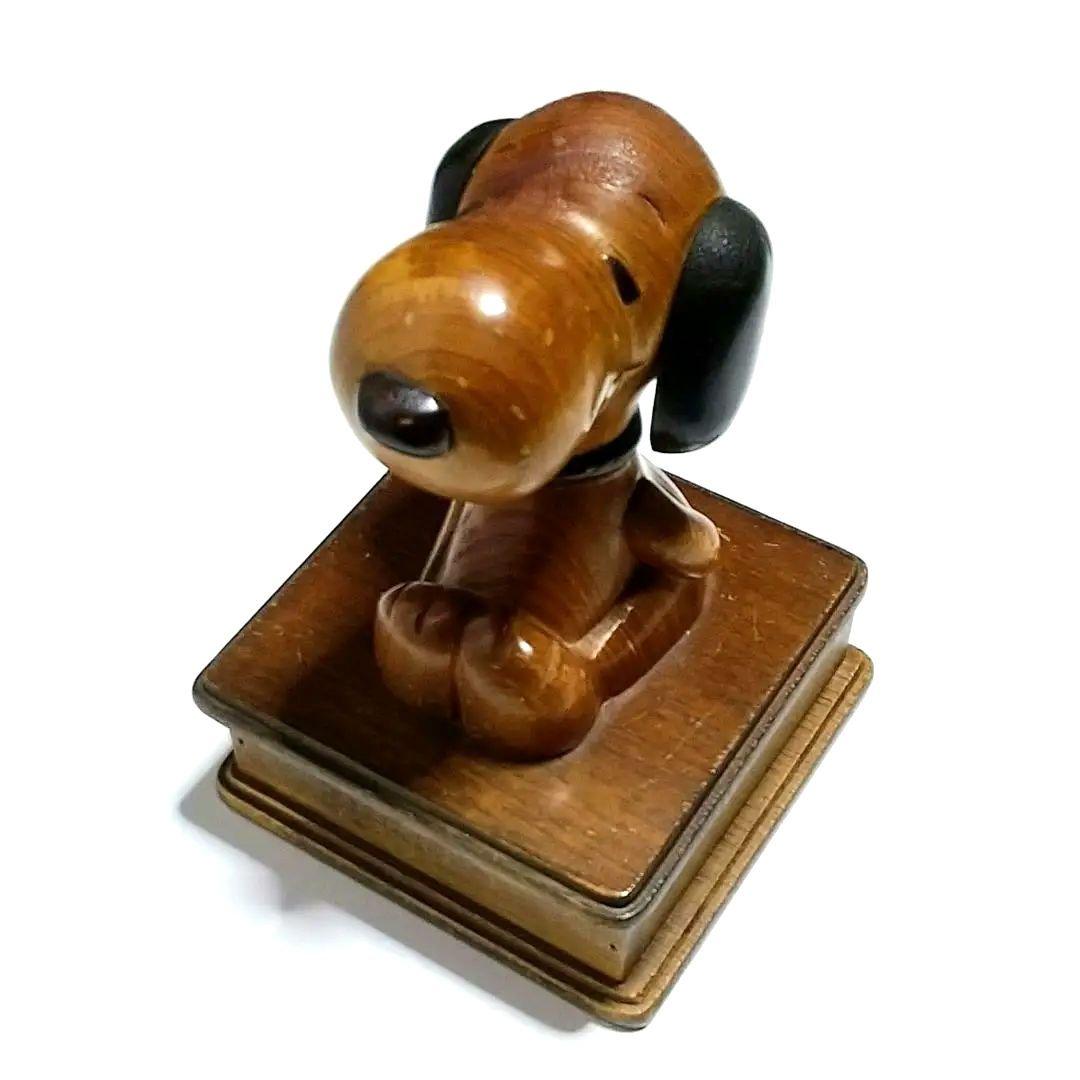 スヌーピー　ビンテージ　木製フィギュア　1980年代