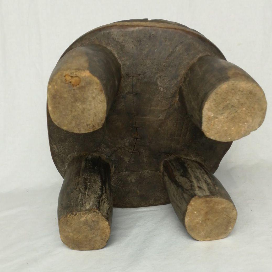 アフリカの椅子　時代物　民族　木彫　木製台