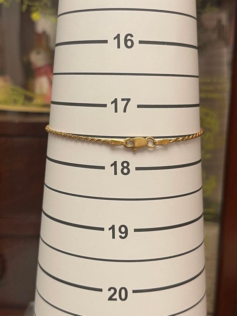 UNOAERRE K18YG ロープチェーン ブレスレット