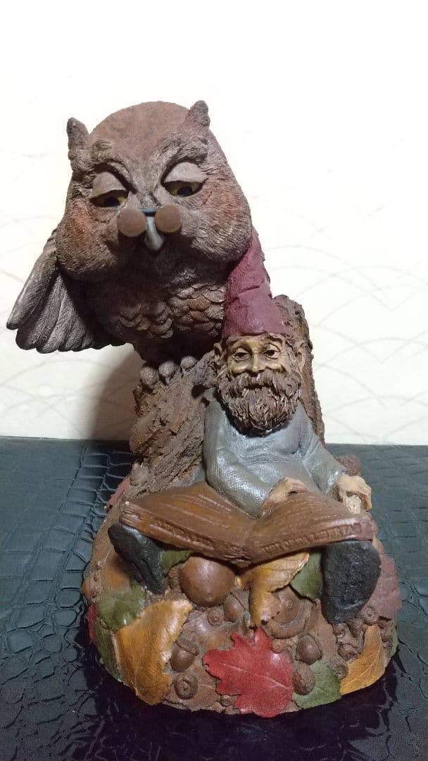最終値下げ！激レア　希少　アンティーク　フクロウ　小人　風水　オブジェ