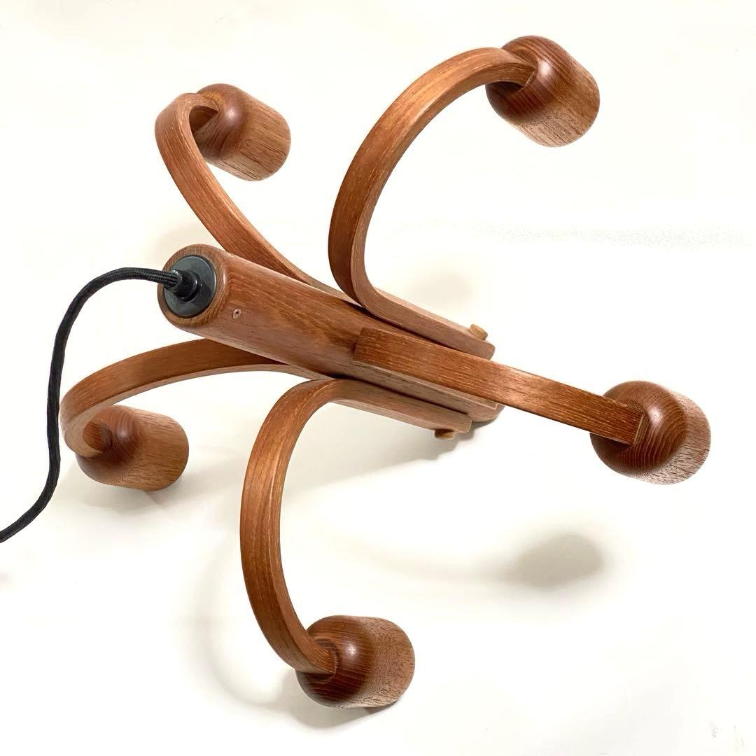 【希少・状態良】Domus ドムス シャンデリア　５灯　木製　チーク材　ドイツ製