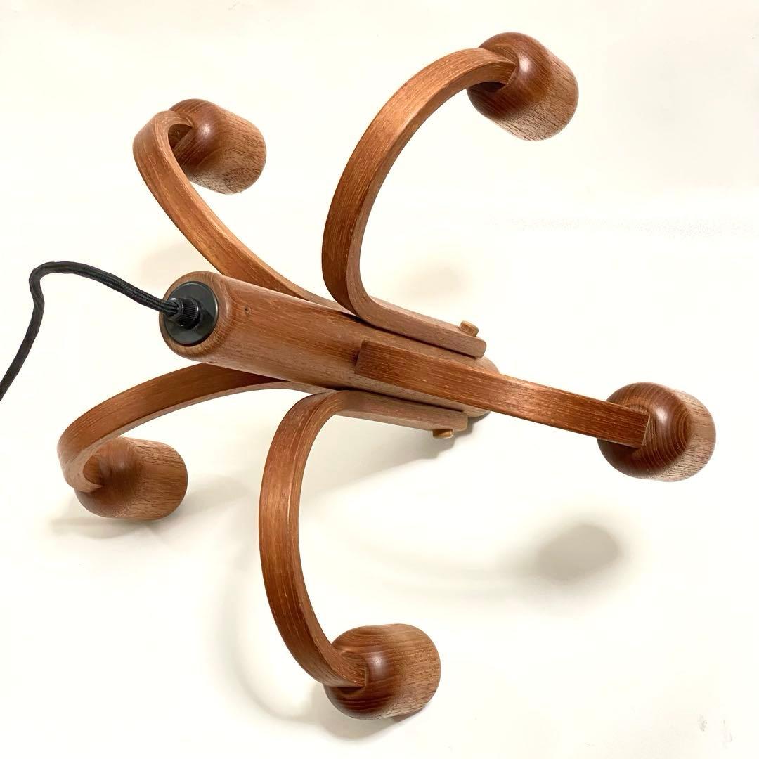 【希少・状態良】Domus ドムス シャンデリア　５灯　木製　チーク材　ドイツ製