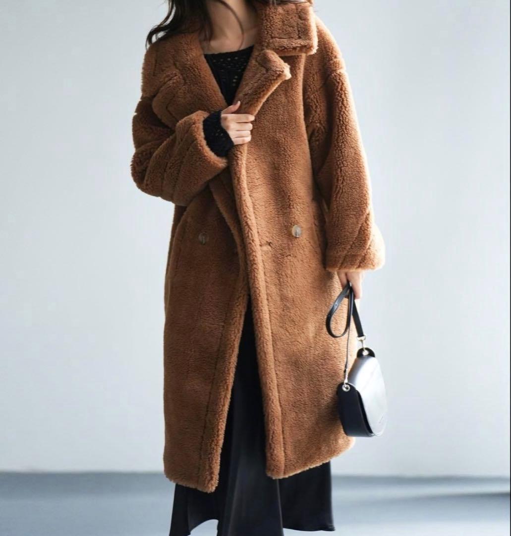 最終値下げ【未使用】SAISON DE PAPILLON ボアロングコート