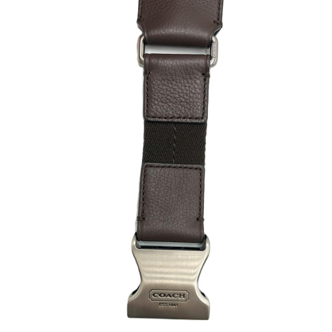 【極美品】COACHコーチ ウエストバッグ クロスボディ シボ革 　ブラウン