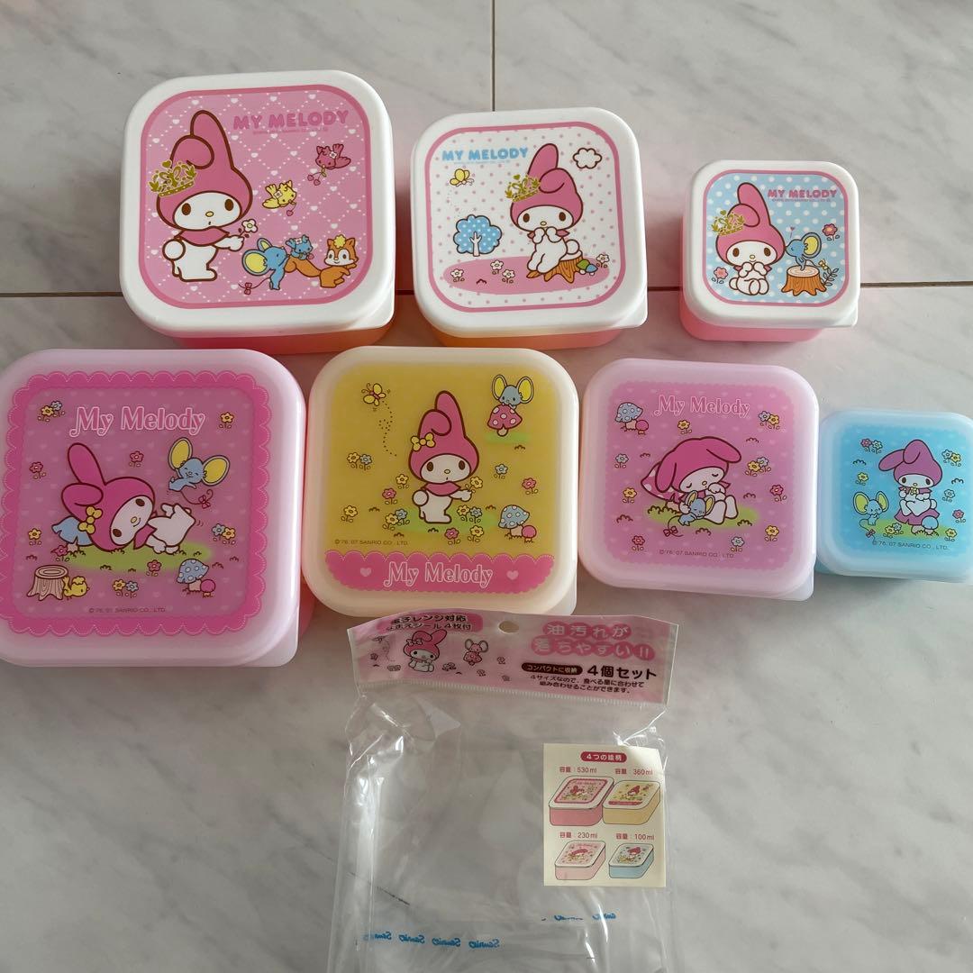 My Melody 食品保存容器 タッパー　新品未使用　7点セット