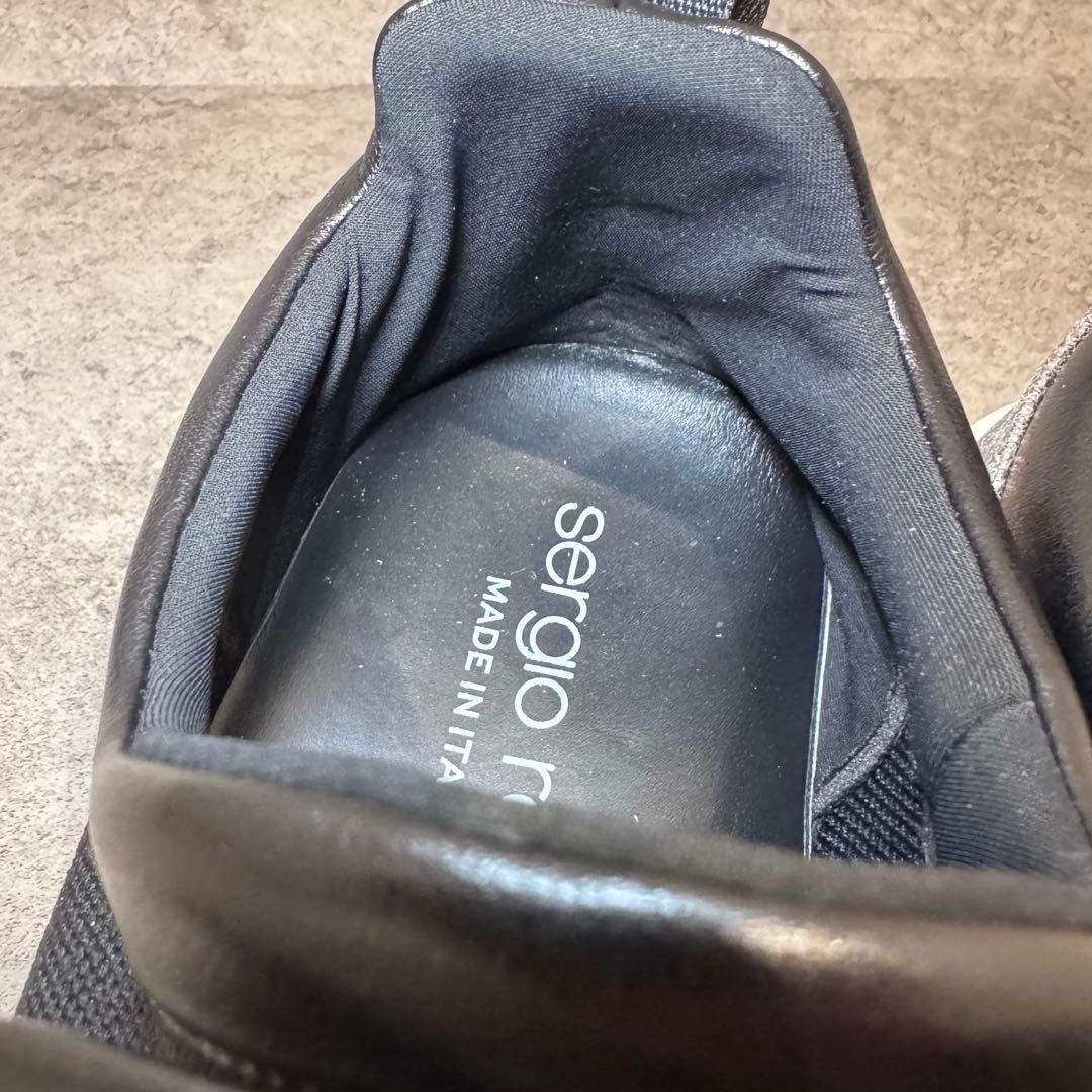 【極美品】Sergio Rossi SR1 39 グリッター　スニーカー　黒×銀