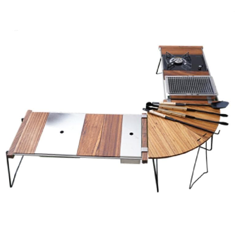 新品 ウッド角連結テーブル IGTテーブル アウトドア キャンプ