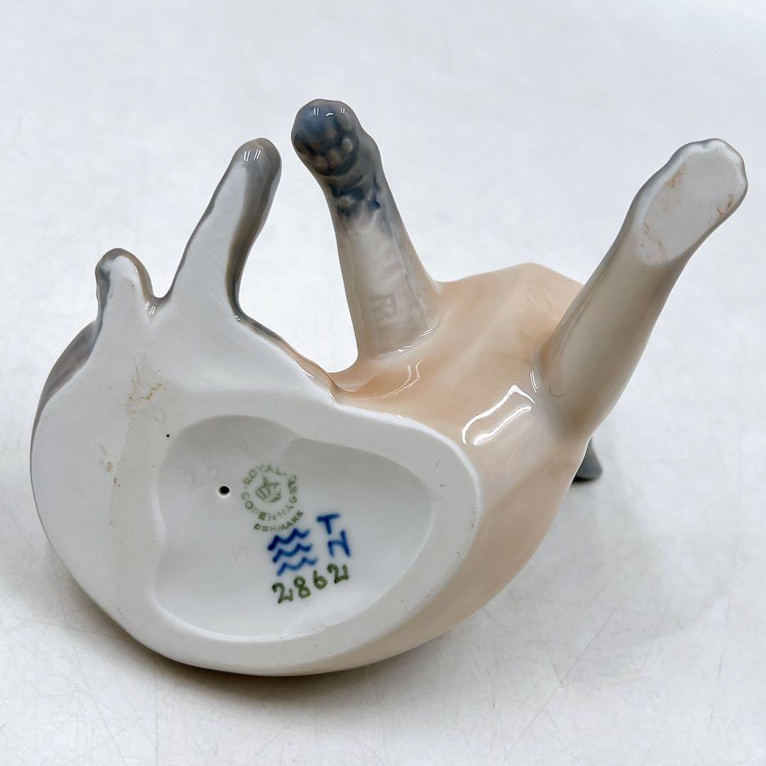 極美品 ロイヤルコペンハーゲン フィギュリン シャム猫 2862 陶器 置物 猫