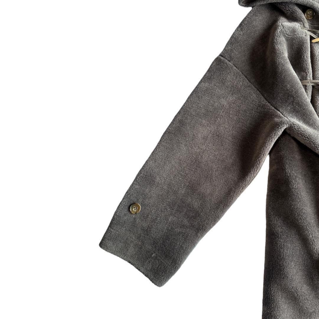 22AW FURFUR ボアダッフルコート ロング フーデッドコート グレー
