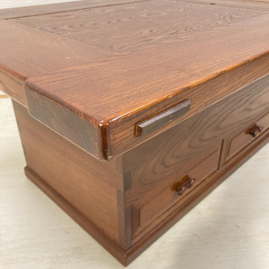 囲炉裏テーブル　座卓　昭和レトロ 火鉢 古民家　 引き出し 木製