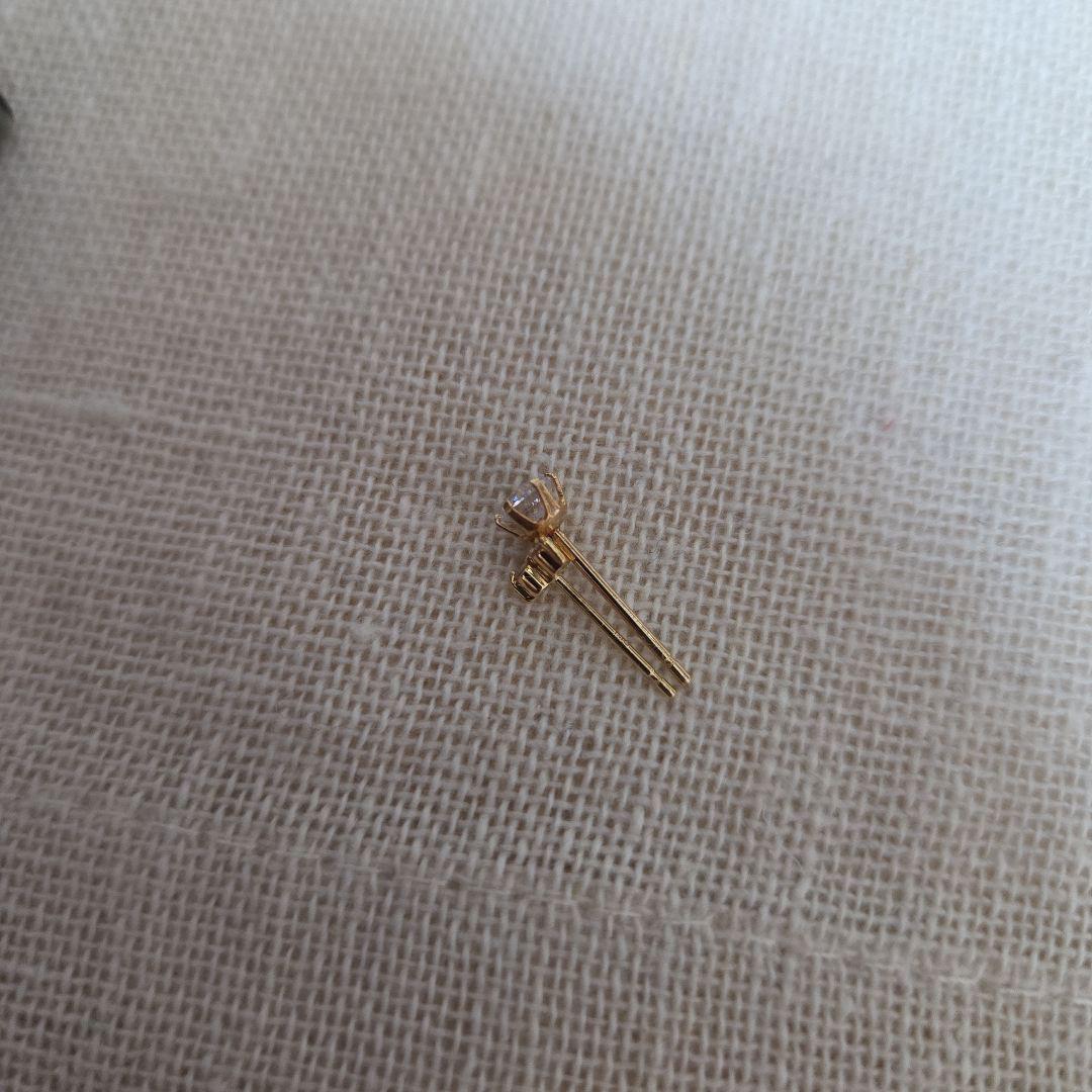 K18YG ジルコニア セカンドピアス