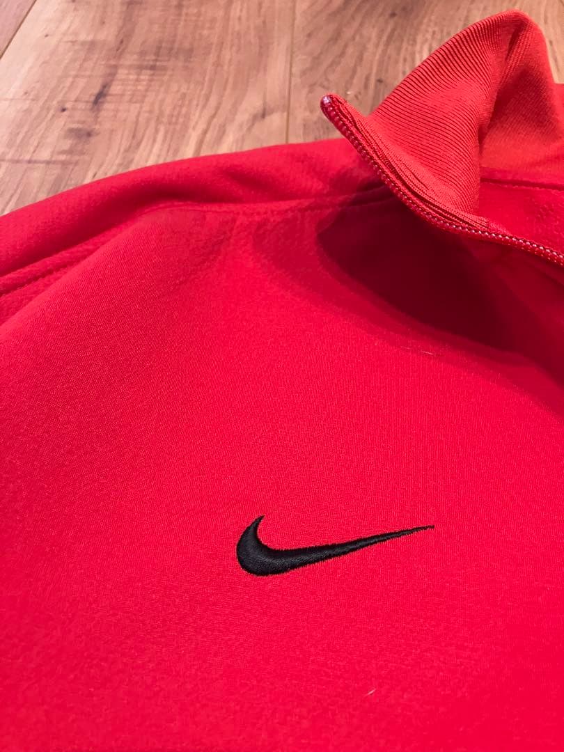 マンチェスターU Nike ハーフジップ スウェット 赤 古着