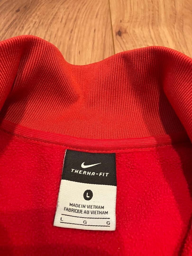 マンチェスターU Nike ハーフジップ スウェット 赤 古着