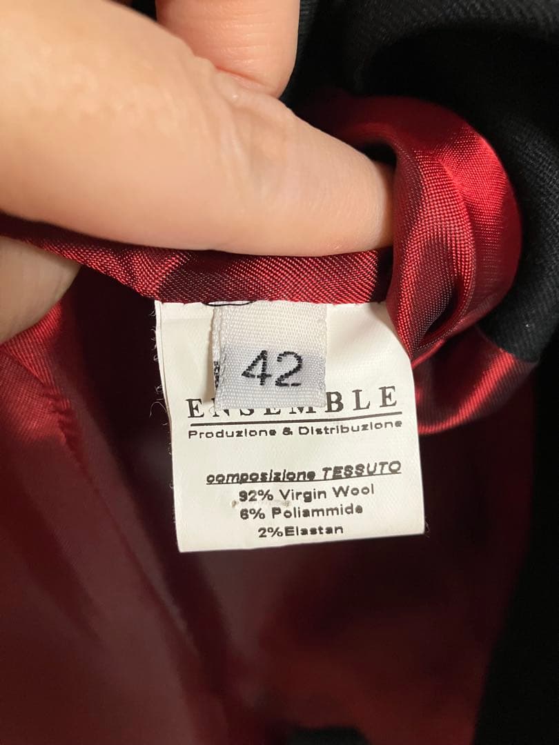 イタリア製 CAMALGORI カマルゴリ パンツスーツ 濃紺 ゆったりサイズ