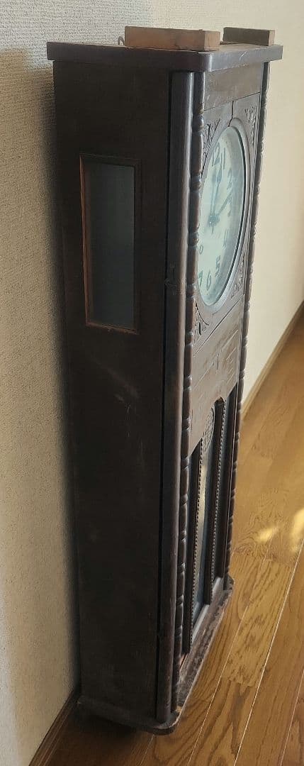 ボンボン時計　ジャンク品　インテリア　レトロ　時計　壁掛け時計　柱時計